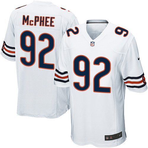 Men's Game Pernell McPhee Nike Jersey White Road - #92 NFL Chicago Bears